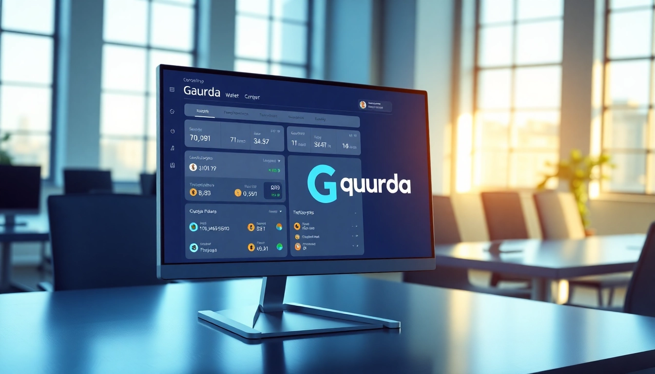 Visual representation of gaurda wallet showing a secure cryptocurrency interface with diverse asset transactions.