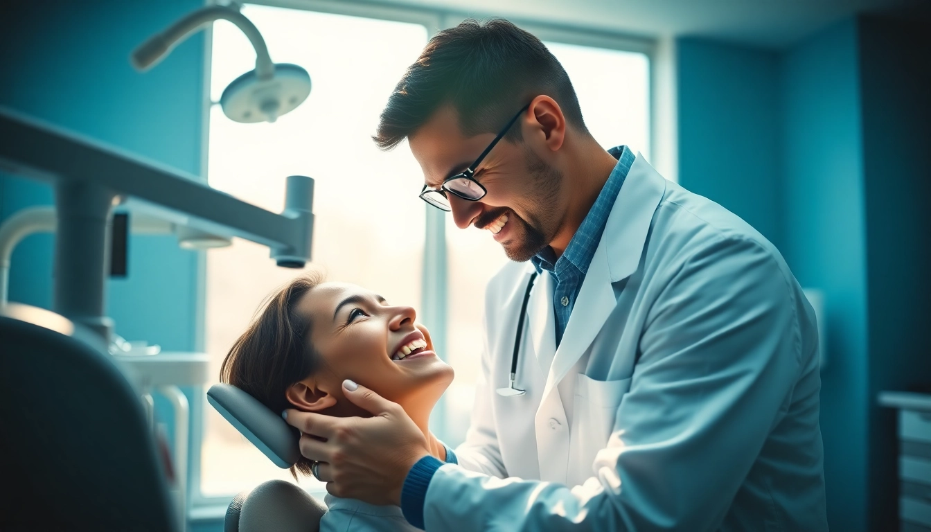 Orthodontist Myrtle Beach examining a patient in a modern dental environment with professional care.